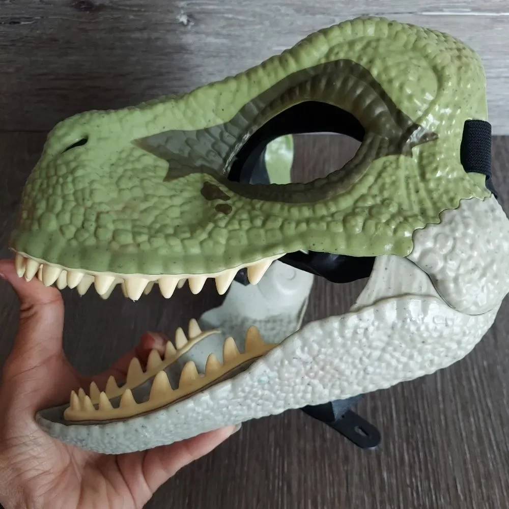 Jurassic World Green Velociraptor Raptor Dinosaur Mask Jurassic Park